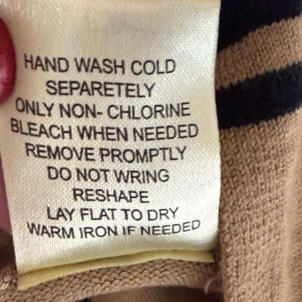 Carol Rose Women’s Sweater Tan Black Cowl Neck Long Sleeve Size XL‎ - Picture 4 of 8